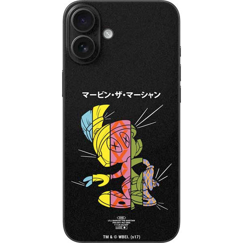 Looney Tunes Marvin the Martian Sliced Juxtapose iPhone 16 Plus Skin