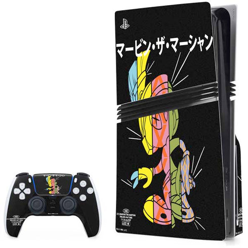 Looney Tunes Marvin the Martian Sliced Juxtapose PS5 Pro Disk Bundle Skin