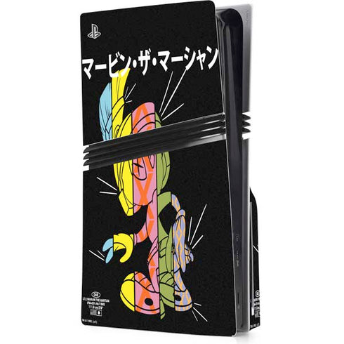 Looney Tunes Marvin the Martian Sliced Juxtapose PS5 Pro Disk Console Skin