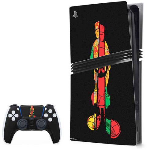 Looney Tunes Marvin the Martian Sliced PlayStation PS5 Skins