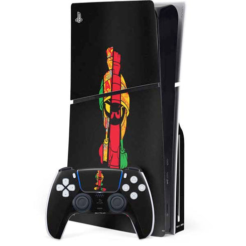 Looney Tunes Marvin the Martian Sliced PlayStation PS5 Skins