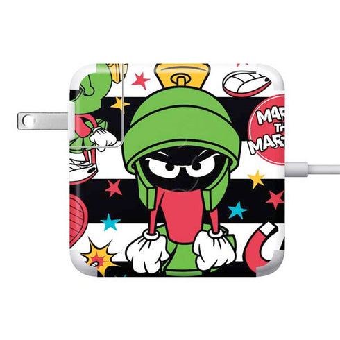Looney Tunes Marvin the Martian Striped Patches 85W Power Adapter (15 and 17 inch MacBook Pro Charger) Skin