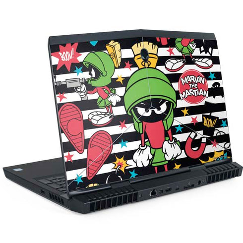 Looney Tunes Marvin the Martian Striped Patches Dell Alienware Skin
