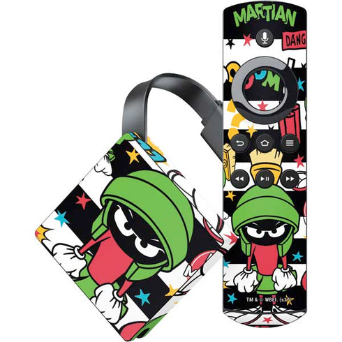 Looney Tunes Marvin the Martian Striped Patches Amazon Fire TV Skin