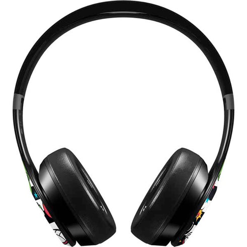 Looney Tunes Marvin the Martian Striped Patches Beats Solo 4 Wireless Headphones Skin