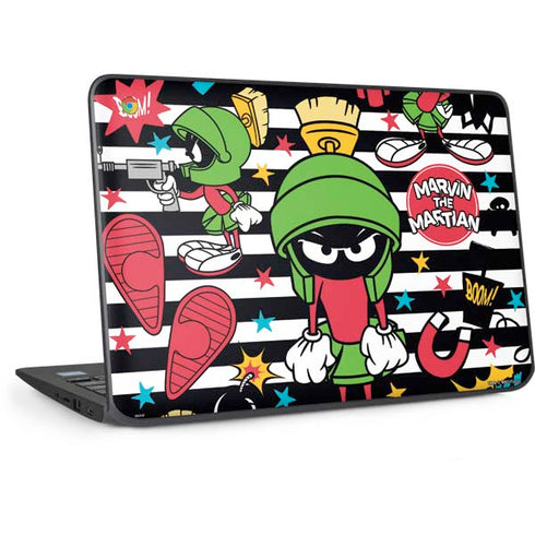 Looney Tunes Marvin the Martian Striped Patches HP Chromebook Skin