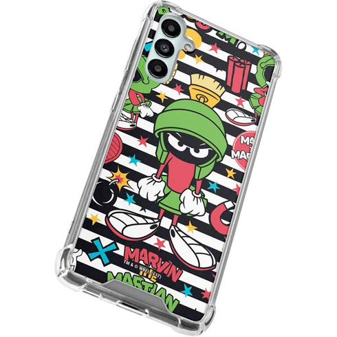 Looney Tunes Marvin the Martian Striped Patches Gabb Phone 4 Clear Case