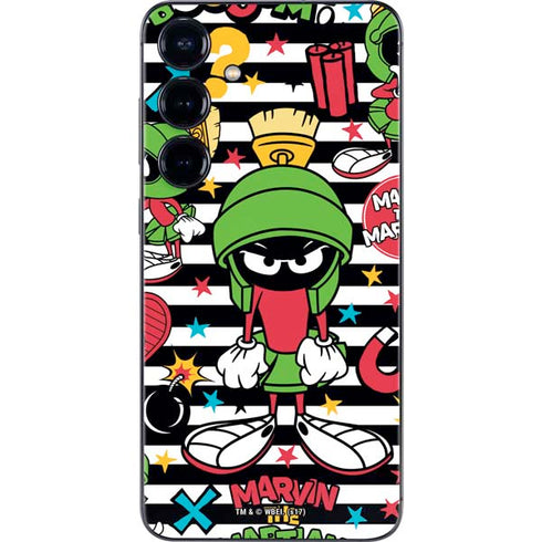 Looney Tunes Marvin the Martian Striped Patches Galaxy A16 5G Skin