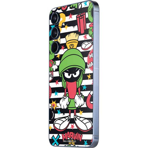 Looney Tunes Marvin the Martian Striped Patches Galaxy A35 5G Skin