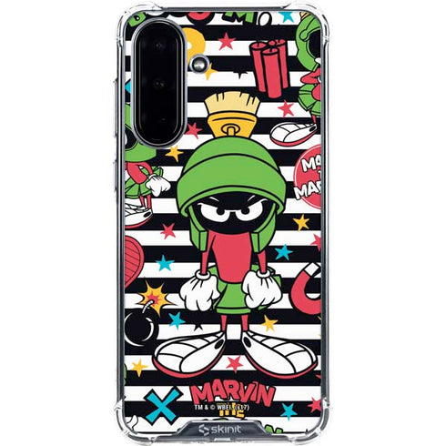 Looney Tunes Marvin the Martian Striped Patches Galaxy A36 5G Clear Case