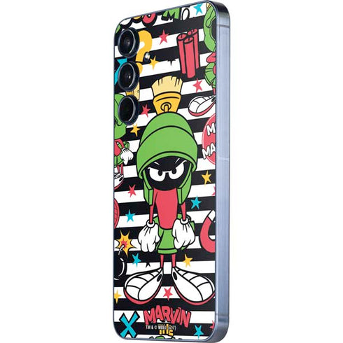 Looney Tunes Marvin the Martian Striped Patches Galaxy A36 5G Skin