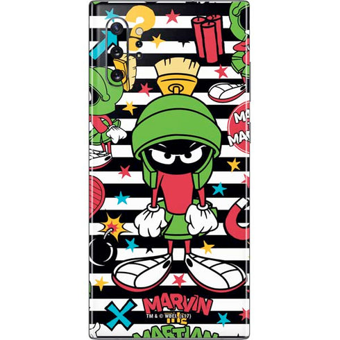 Looney Tunes Marvin the Martian Striped Patches Galaxy Note 10 Plus Skin