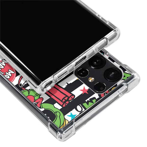 Looney Tunes Marvin the Martian Striped Patches Galaxy S23 Ultra Clear Case