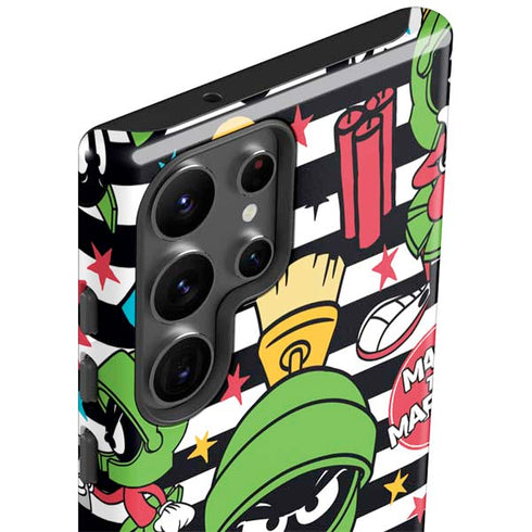 Looney Tunes Marvin the Martian Striped Patches Galaxy S23 Ultra Pro Case