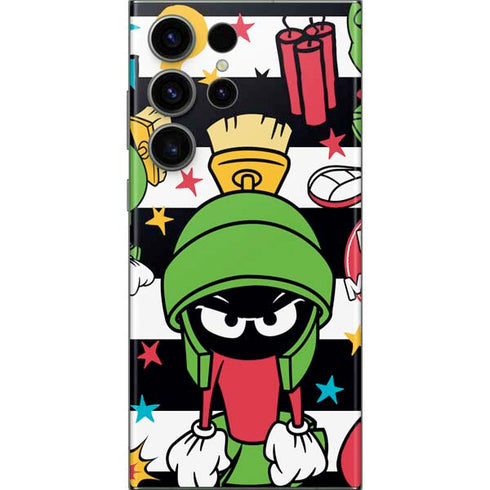 Looney Tunes Marvin the Martian Striped Patches Galaxy Skins