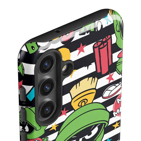 Looney Tunes Marvin the Martian Striped Patches Galaxy S25 Impact Case