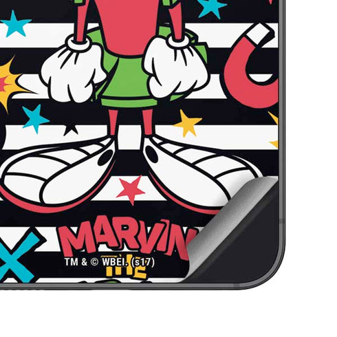 Looney Tunes Marvin the Martian Striped Patches Galaxy S25 Plus Skin
