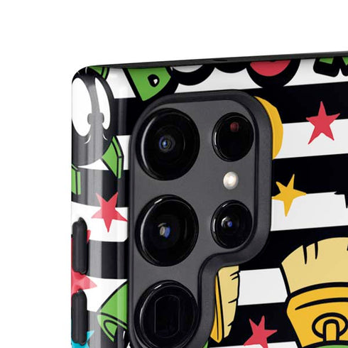 Looney Tunes Marvin the Martian Striped Patches Galaxy S25 Ultra Impact Case