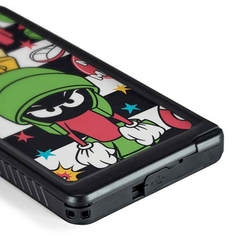 Looney Tunes Marvin the Martian Striped Patches Galaxy S24 Ultra Waterproof Case