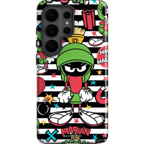 Looney Tunes Marvin the Martian Striped Patches Galaxy S26 Ultra Impact Case