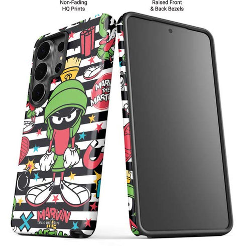 Looney Tunes Marvin the Martian Striped Patches Galaxy S26 Ultra Impact Case