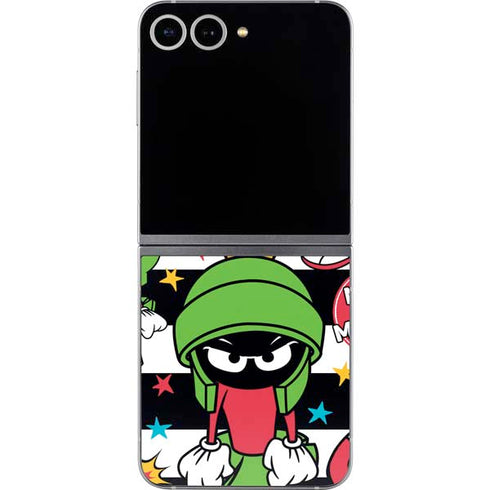 Looney Tunes Marvin the Martian Striped Patches Galaxy Z Flip6 Skin