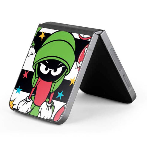 Looney Tunes Marvin the Martian Striped Patches Galaxy Z Flip6 Skin