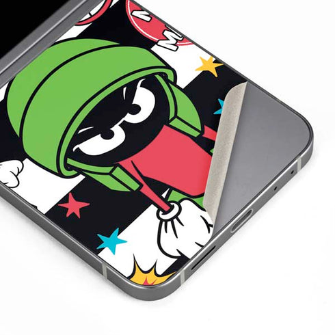 Looney Tunes Marvin the Martian Striped Patches Galaxy Z Flip6 Skin