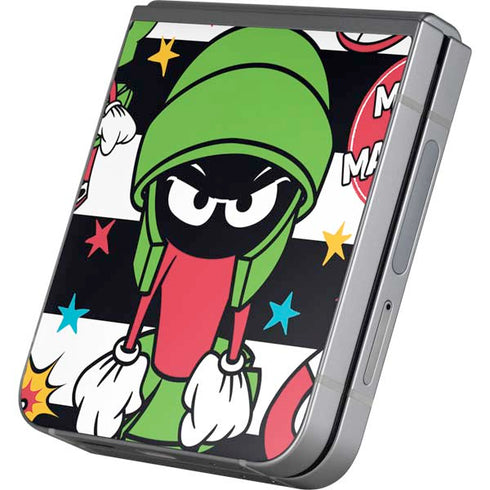 Looney Tunes Marvin the Martian Striped Patches Galaxy Z Flip6 Skin
