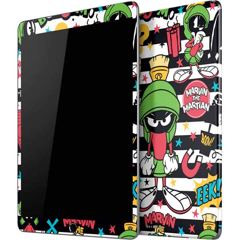 Looney Tunes Marvin the Martian Striped Patches iPad Skins