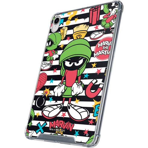 Looney Tunes Marvin the Martian Striped Patches iPad 11th Gen (2025) Clear Case