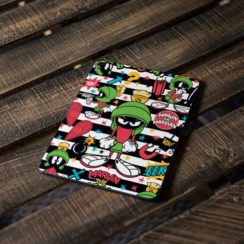 Looney Tunes Marvin the Martian Striped Patches Apple iPad Pro Skin
