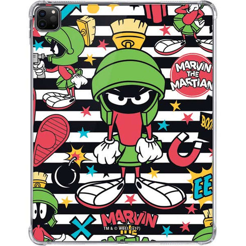 Looney Tunes Marvin the Martian Striped Patches iPad Pro 11in (2024) Clear Case
