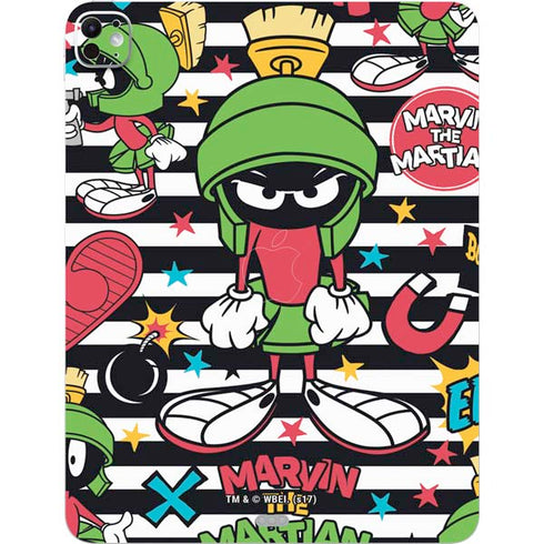 Looney Tunes Marvin the Martian Striped Patches iPad Pro 13in M4 (2024) Skin