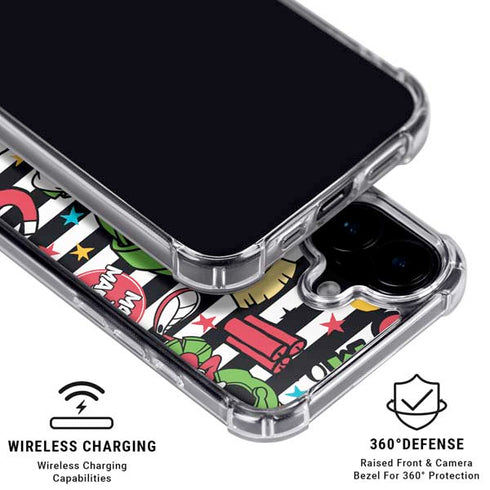 Looney Tunes Marvin the Martian Striped Patches iPhone 16 MagSafe Case
