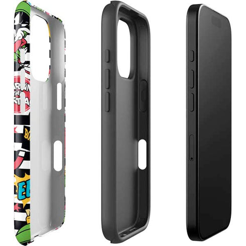 Looney Tunes Marvin the Martian Striped Patches iPhone 16 Pro Max Impact Case