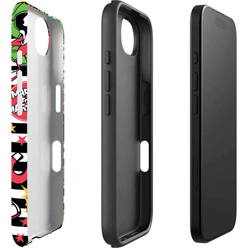 Looney Tunes Marvin the Martian Striped Patches iPhone 16e Impact Case
