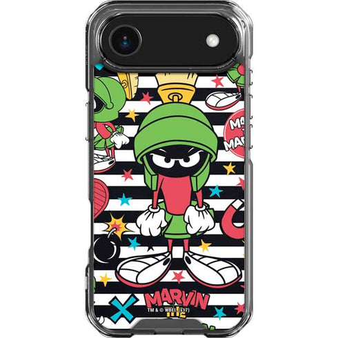 Looney Tunes Marvin the Martian Striped Patches iPhone 17 Air Clear Case