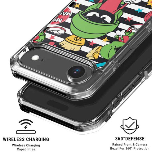 Looney Tunes Marvin the Martian Striped Patches iPhone 17 Air Clear Case