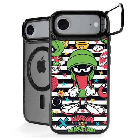 Looney Tunes Marvin the Martian Striped Patches iPhone 17 Air Kickstand Case