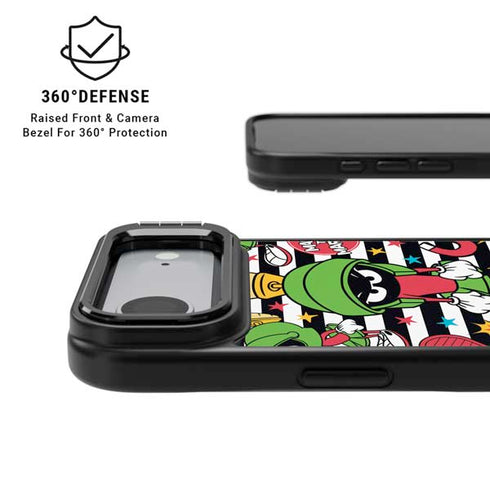 Looney Tunes Marvin the Martian Striped Patches iPhone 17 Air Kickstand Case