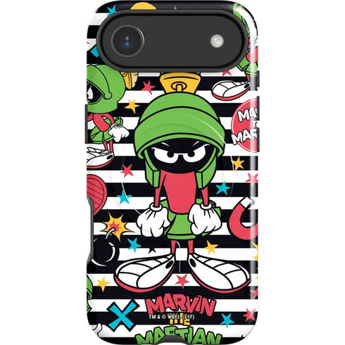 Looney Tunes Marvin the Martian Striped Patches iPhone 17 Air Magsafe Impact Case