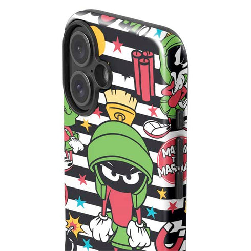 Looney Tunes Marvin the Martian Striped Patches iPhone 17 Impact Case