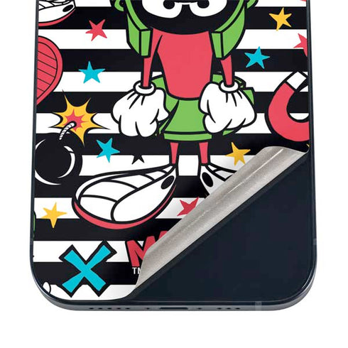 Looney Tunes Marvin the Martian Striped Patches iPhone 17 Pro Max Skin
