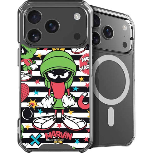 Looney Tunes Marvin the Martian Striped Patches iPhone 18 Pro Max MagSafe Case