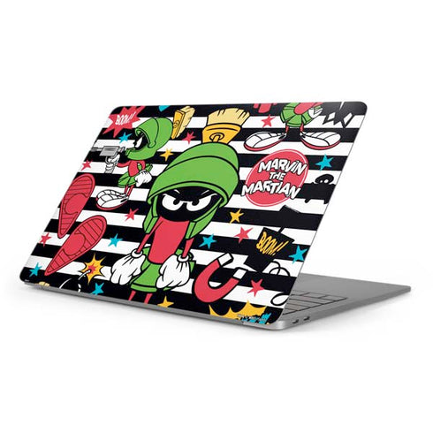 Looney Tunes Marvin the Martian Striped Patches Apple MacBook Pro 16-inch Skin