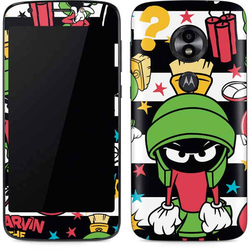 Looney Tunes Marvin the Martian Striped Patches Moto E5 Play Skin