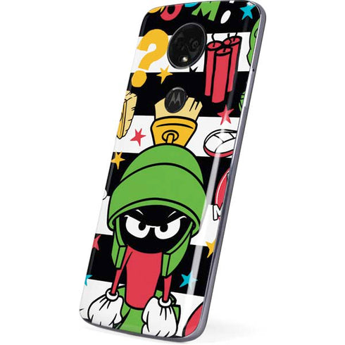 Looney Tunes Marvin the Martian Striped Patches Moto E5 Plus Skin