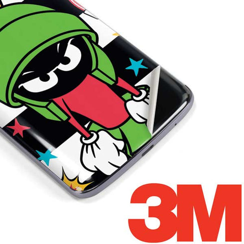 Looney Tunes Marvin the Martian Striped Patches Moto E5 Plus Skin