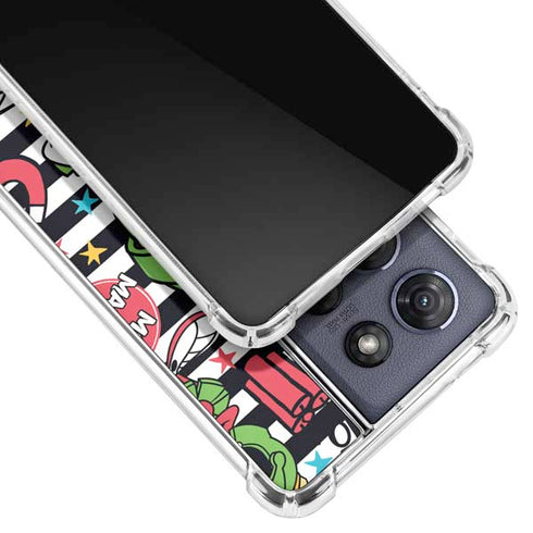 Looney Tunes Marvin the Martian Striped Patches Moto G 5G (2025) Clear Case